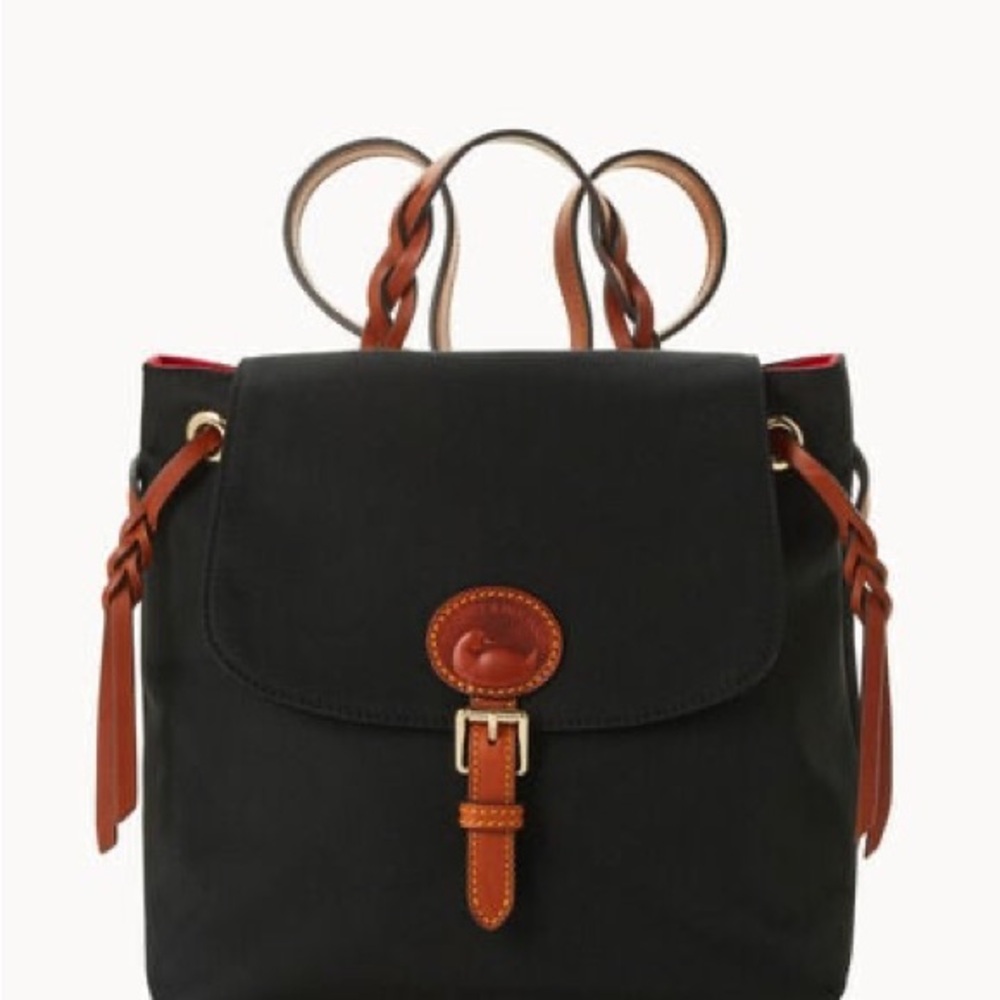 Dooney & Bourke Black and Tan Backpack